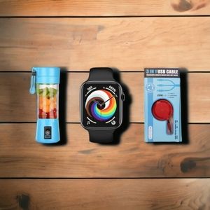 Portable Juicer + Smart Watch + Fast charging cable